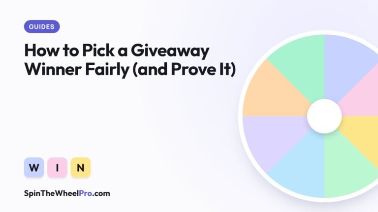 How to Pick a Giveaway Winner Fairly (and Prove It)